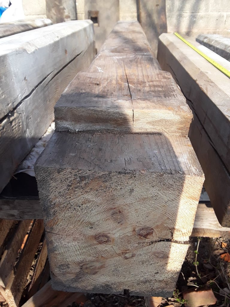 Reclaimed, 200 years solid pine beam. 6 foot long.