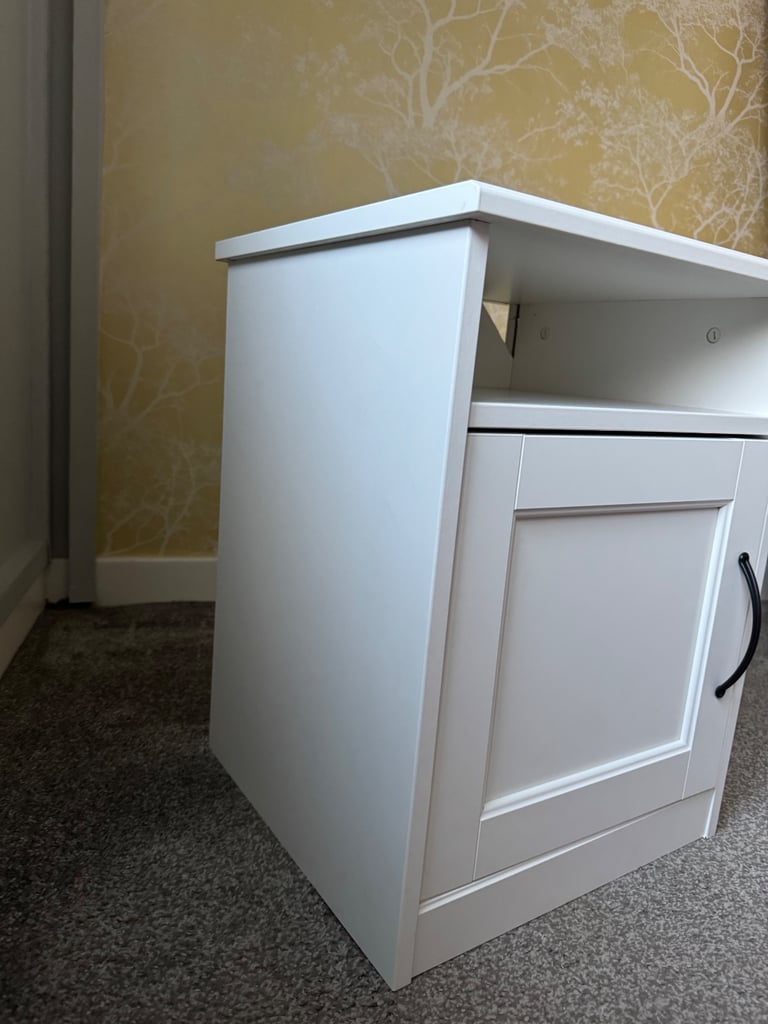 IKEA white bedside table 