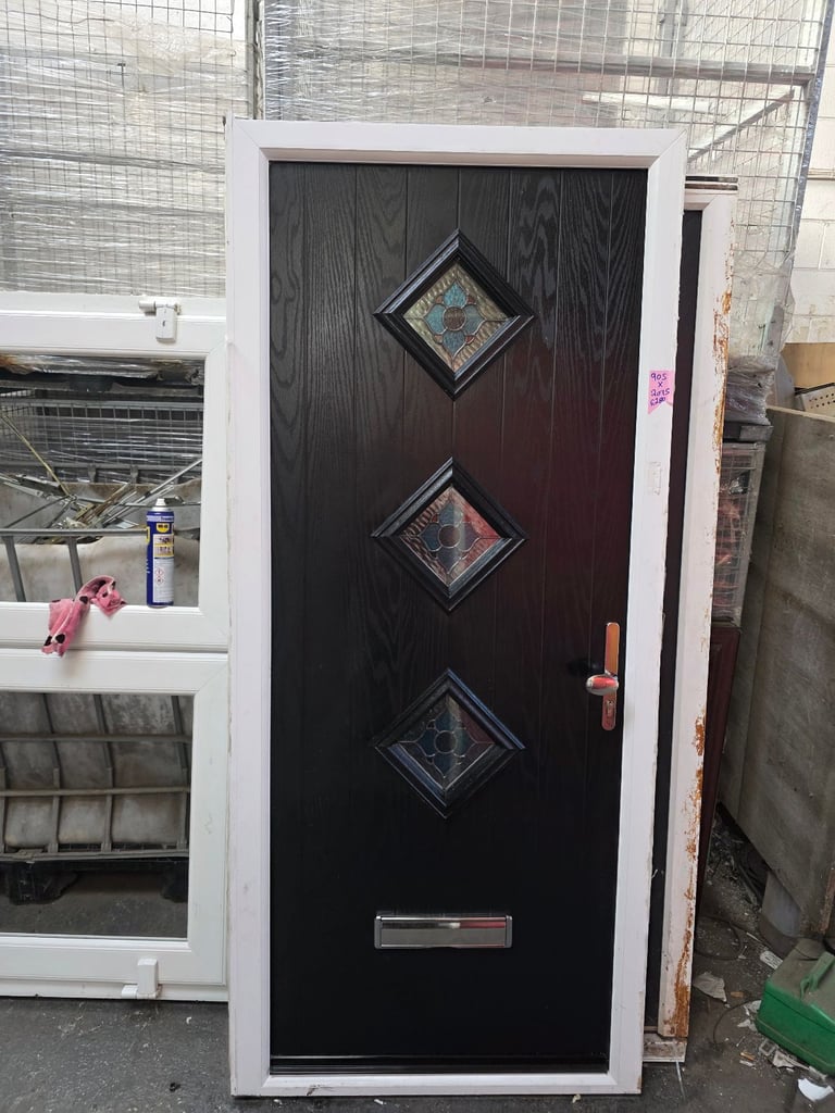 image for Black upvc composite door 