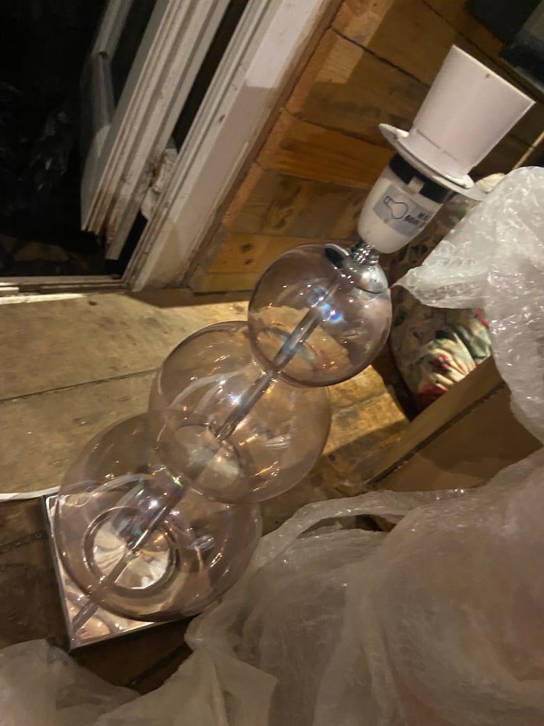 Glass bedside lamps 