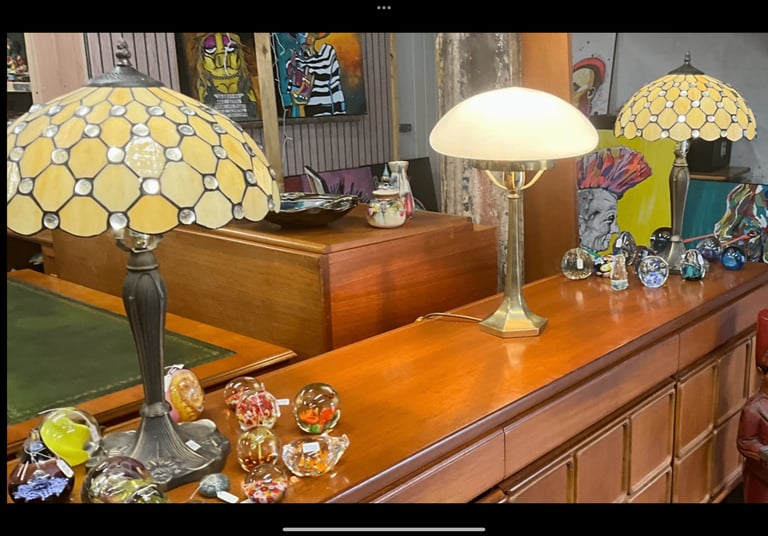 Pair of Tiffany style lamps in good working order
