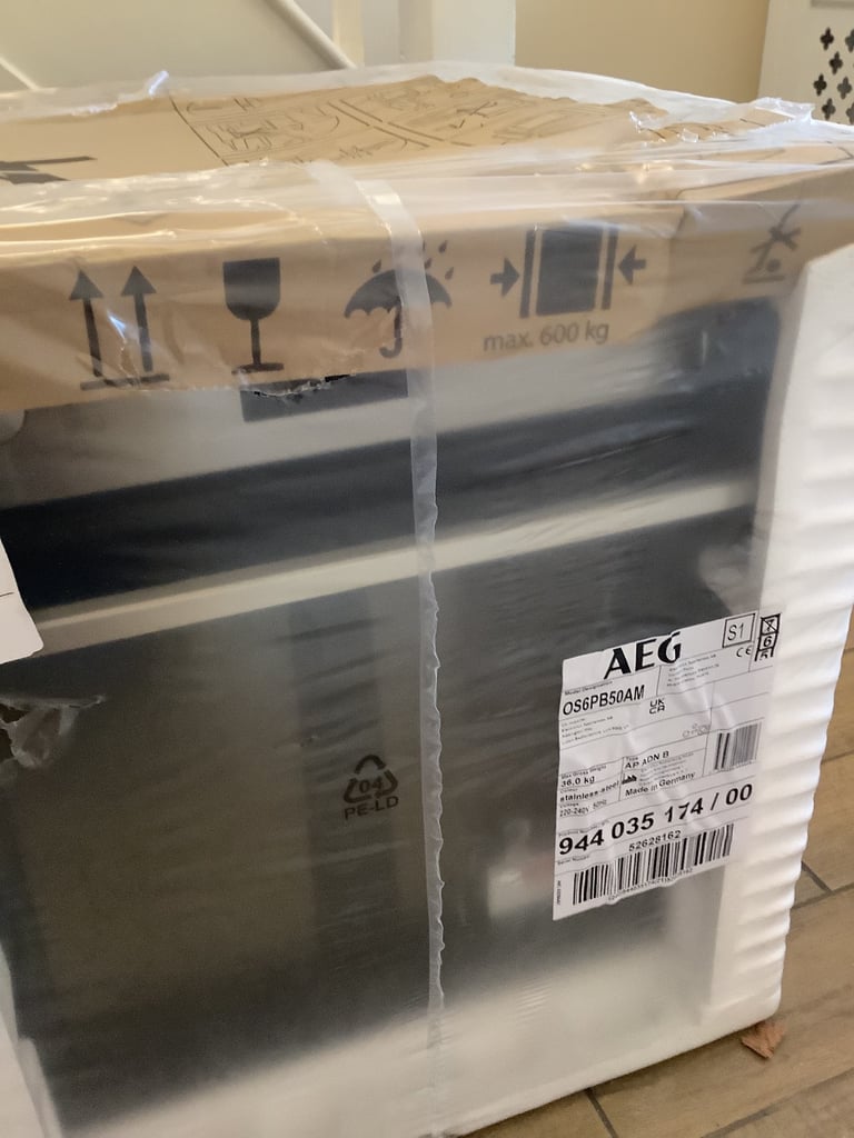 image for AEG 6000 Series SenseCook Electric Single Pyrolytic Self Clean Oven - OS6PB50AM
