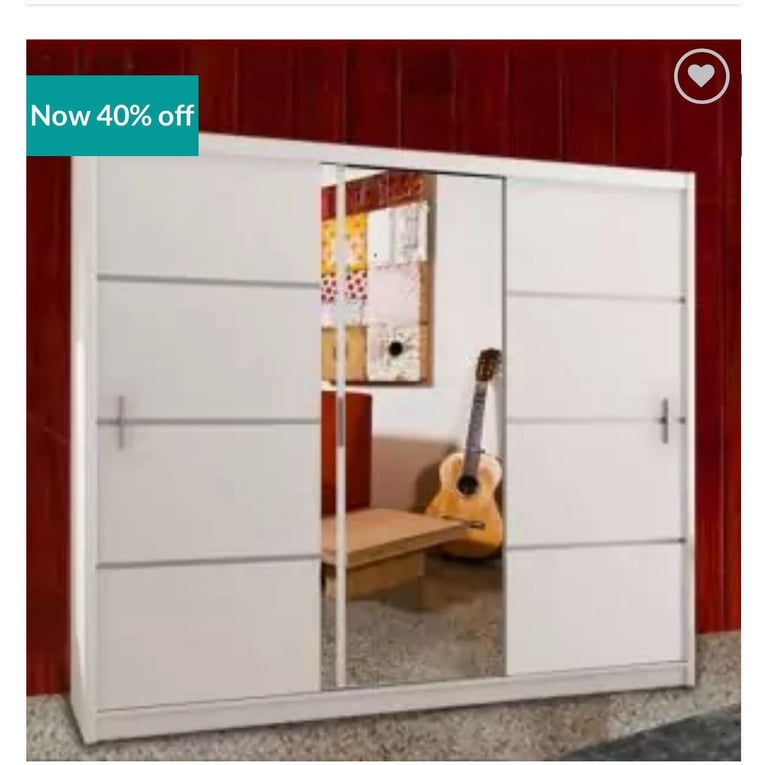 GUARANTEED PRICE- BRAND NEW 2 3 DOOR GERMAN SLIDING TWO THREE DOOR WARDROBE IN 4 COLORS *
