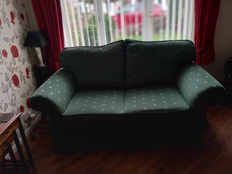 image for X2 2 seater sofa's green fabric