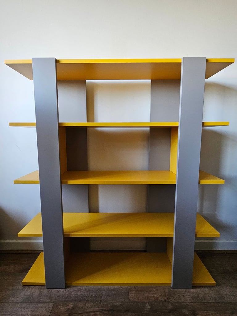 image for WAYFAIR - 4-Tier Bookcase – Light Mocha/Mustard (As Good As New)