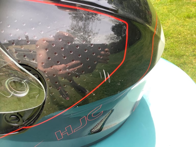 ⛑️ HJC IS-17 ARCUS MC1 MOTORCYCLE 🏍️ HELMET 🪖 BLACK/RED (SIZE M 58cm)