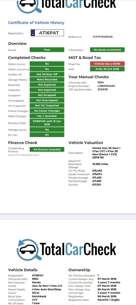 2018 Honda Jazz Se Navi I-Vtec 7speed Auto owned from new 