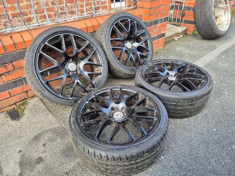 🌟20 inch Vw t5 Alloy Wheels with MATCHING TYRES 7m++ 5x120
