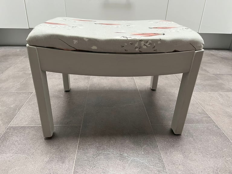 image for Stool covered in lovely bird fabric