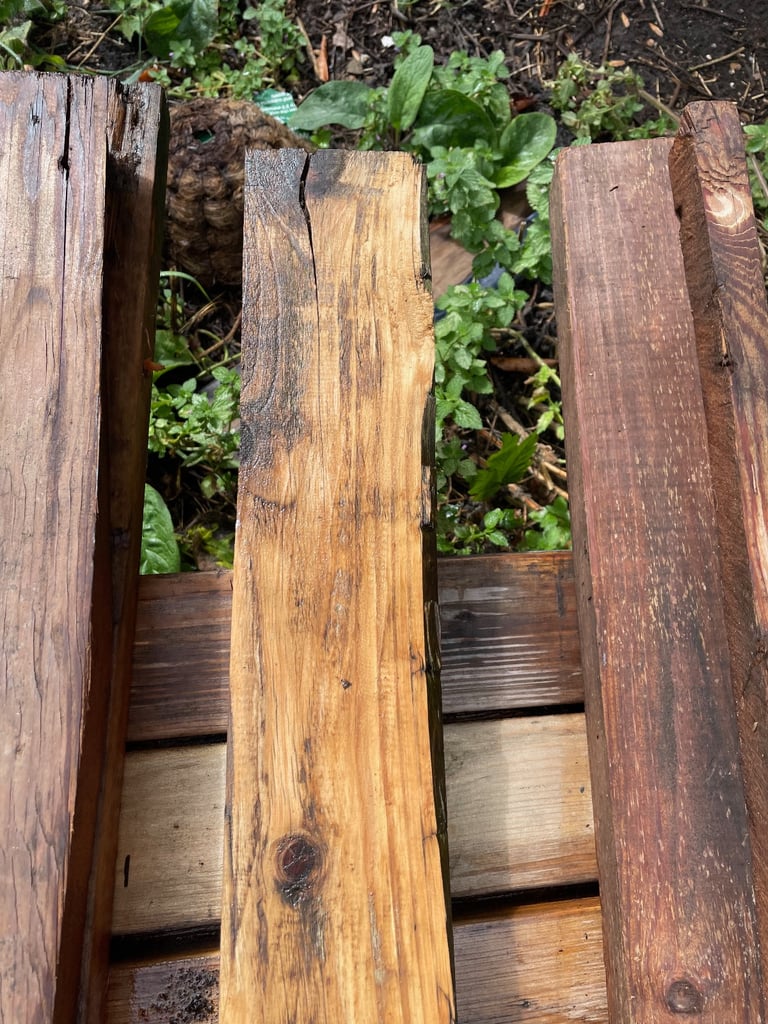 Seasoned Timber approximately 92cm x 9.5cm x 9.5 cm