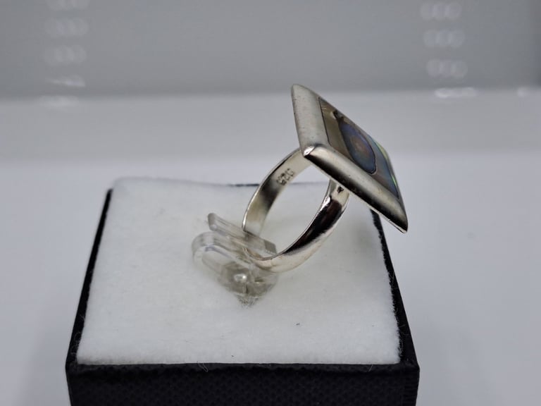 Pre-Owned Silver Opal Style Ring