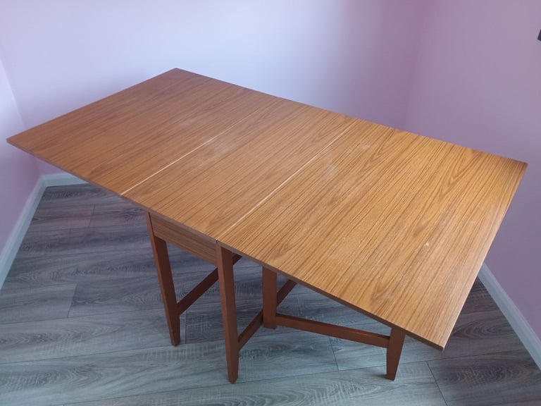 image for FREE brown laminated wood flip top dining table