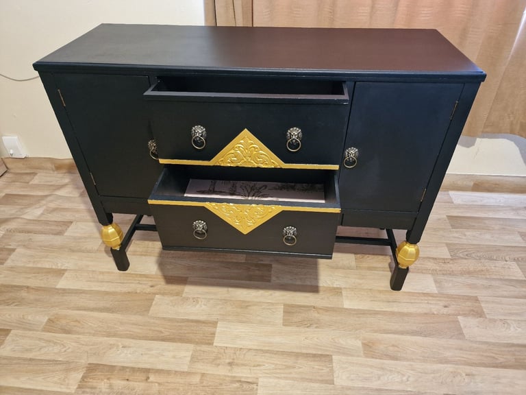 Sideboard vintage antique restored Jacobean style