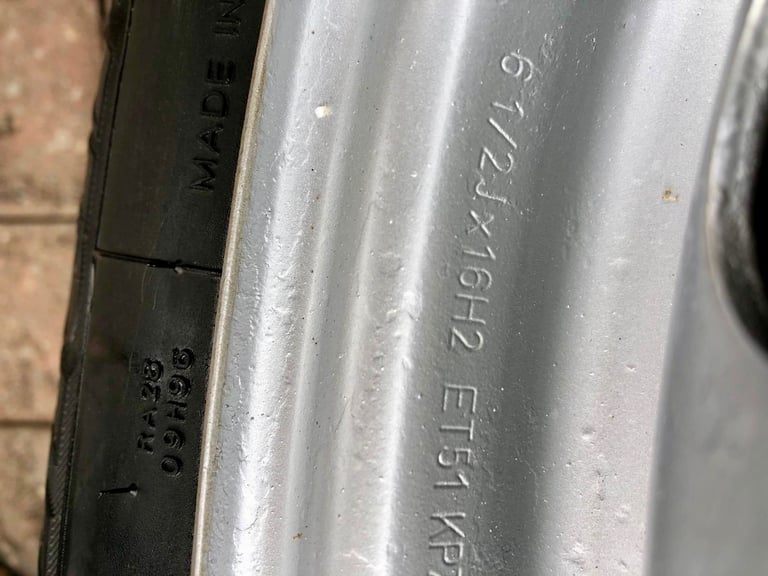 Full size 16" Steel Spare Wheel and new tyre