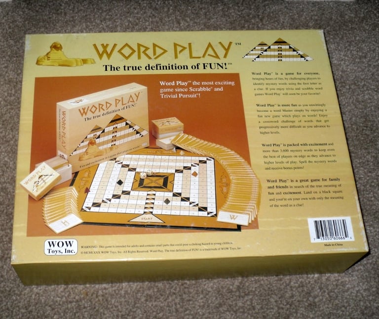 RARE Word Play Board Game by WOW Toys Inc - The True Definition of Fun Complete