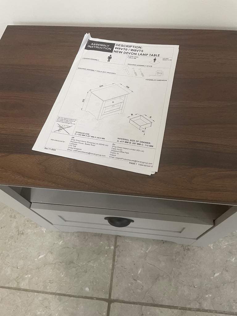 Brand new bedside table 