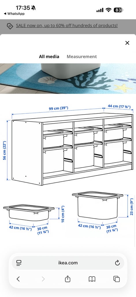 IKEA storage unit with drawers