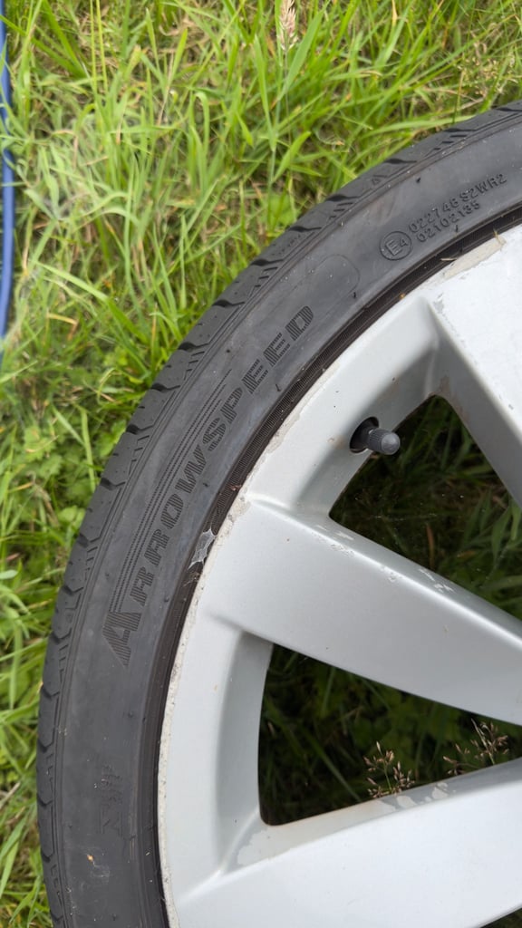 1 x VW LUGANO MK 3  19" INCH ALLOY WHEEL & TYRE