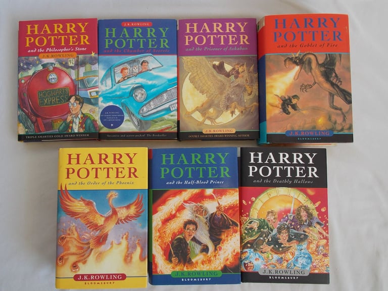 Harry Potter 1st Edition 1 -7 Hardback Set Bloomsbury Book Set Errors (A)