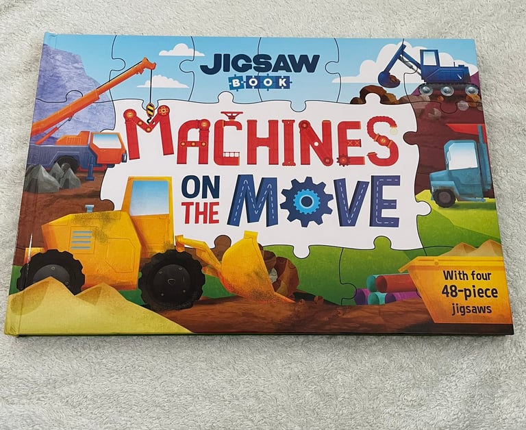 Machines on the move jigsaw book