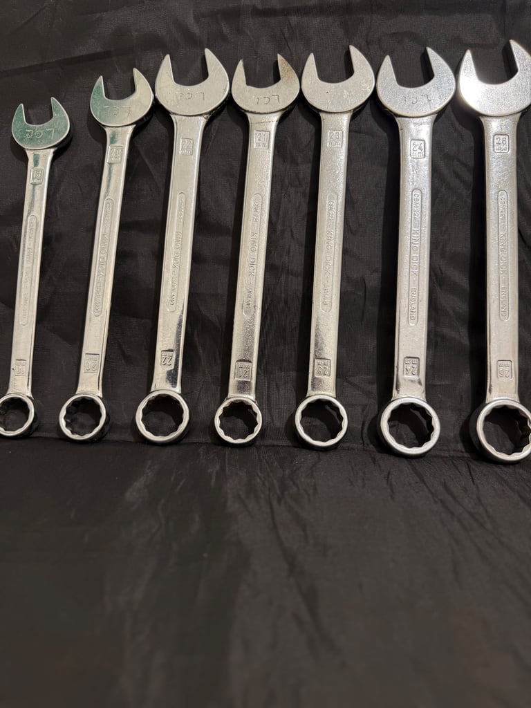 image for King Dick Combination Spanner/Wrench Set x7 18mm - 26mm -Made In England -Metric