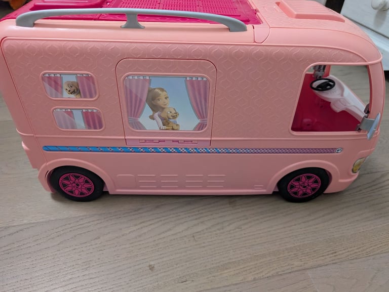 image for Barbie dream camper van,play set caravan pool slide