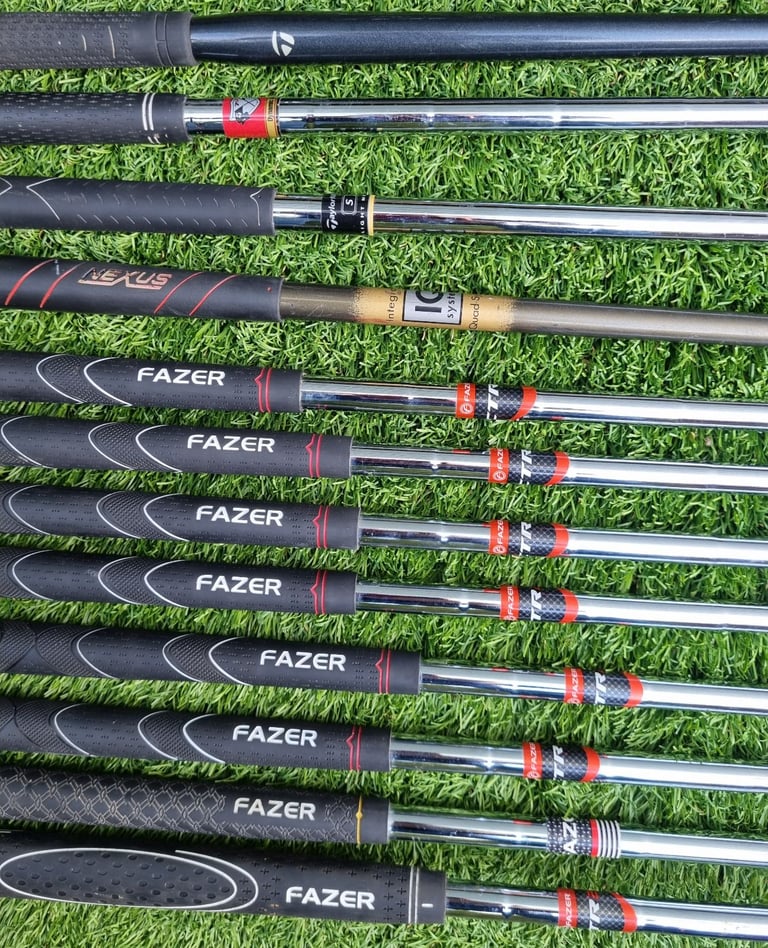 Taylor Made driver & 2x hybrids, Fazer CTR 6-LW & Cobra 5-iron, putter, Callaway stand-bag & MORE