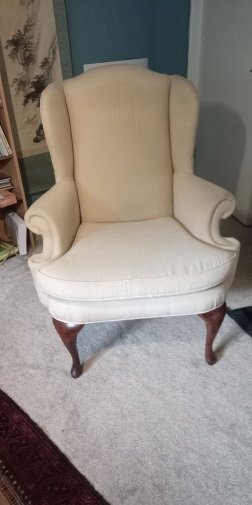 Queen Anne wingback chair