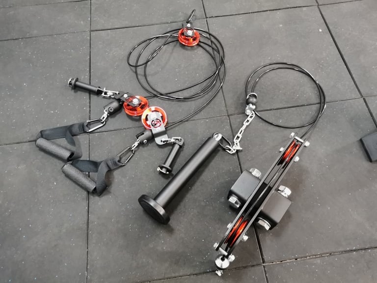 Cable Pulley System for Power Rack Cage Attachment * for any rack that