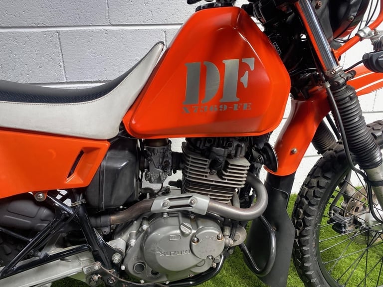 1998 JDM Suzuki DF200E enduro with large rack and headlight guard