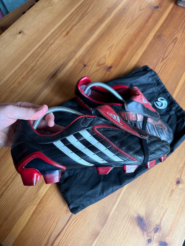 Adidas Predator TRX FG Football Boots Red/Black Size 9.5 UK