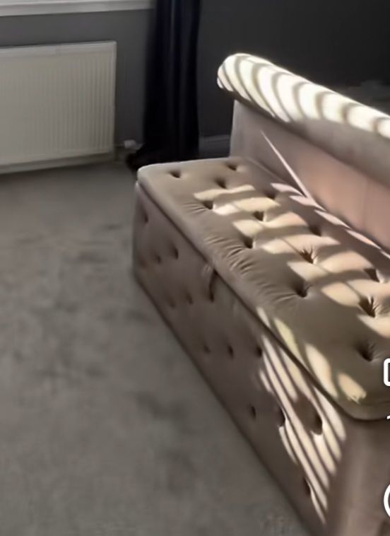 Next King Size Bed Frame & Ottoman 