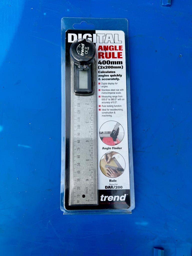 image for TREND DAR/200 Digital Angle Rule - Digital Angle Finder 200/400mm          