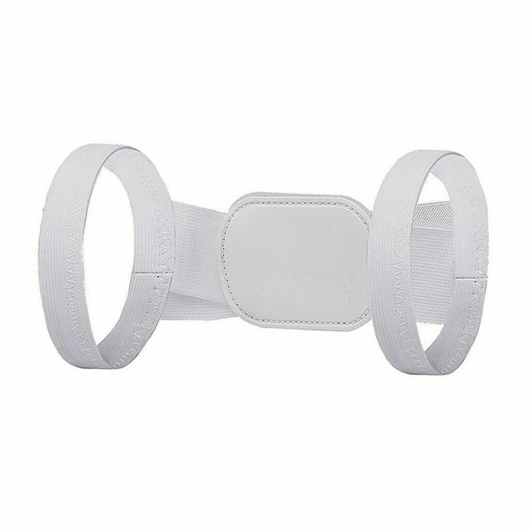 image for Adjustable Back Shoulder Belt Support Posture Chest Corrector Body Brace White