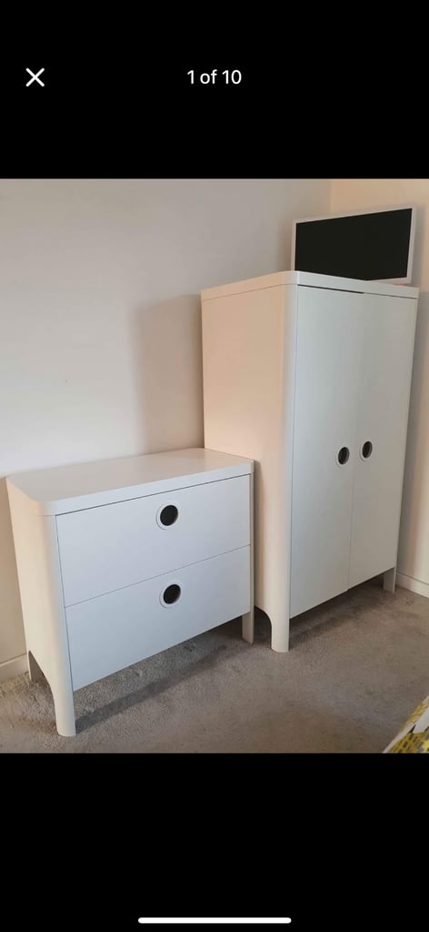 IKEA BUSUNGE Wardrobe and Drawers Nursery Furniture 
