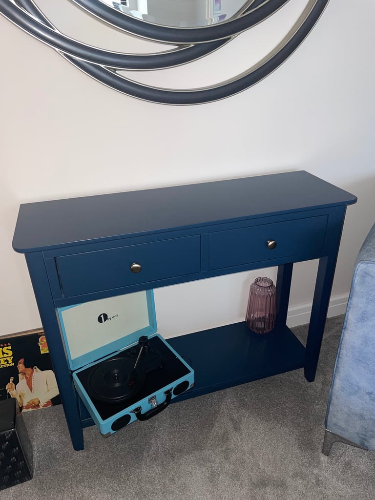 Elegant Blue Console Table - As New Condition