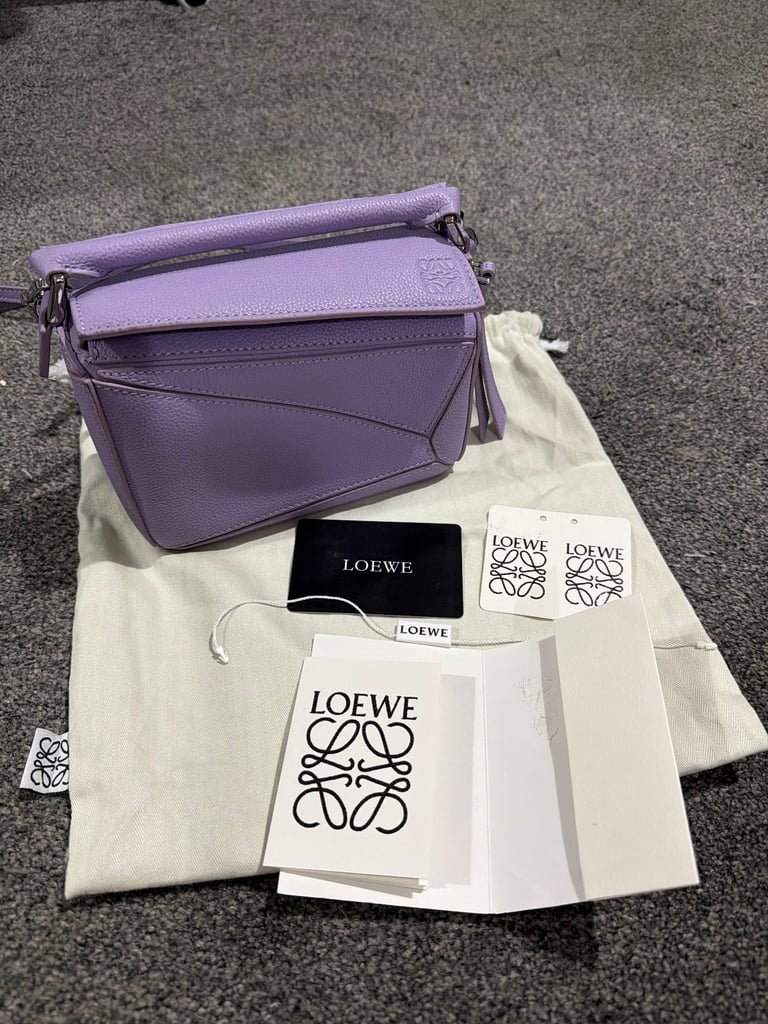 Loewe lilac puzzle bag