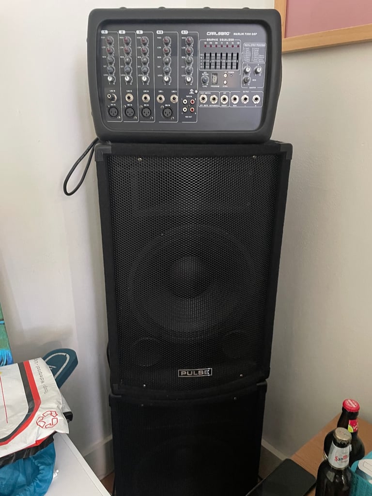 image for 2x Pulse Speakers + Carlsbro Marlin 7200 Amplifier
