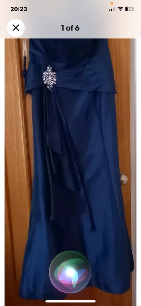  New Beautiful Satin Blue Bridesmaid/ Prom   Dress