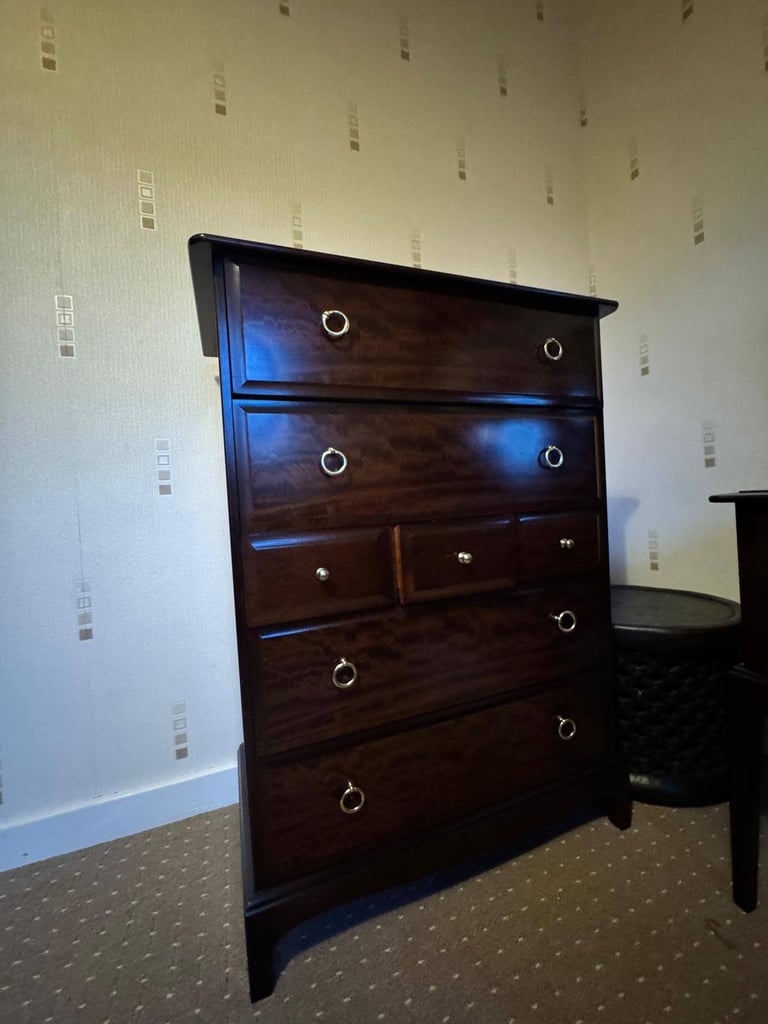 Vintage wardrobe, drawers and dresser set