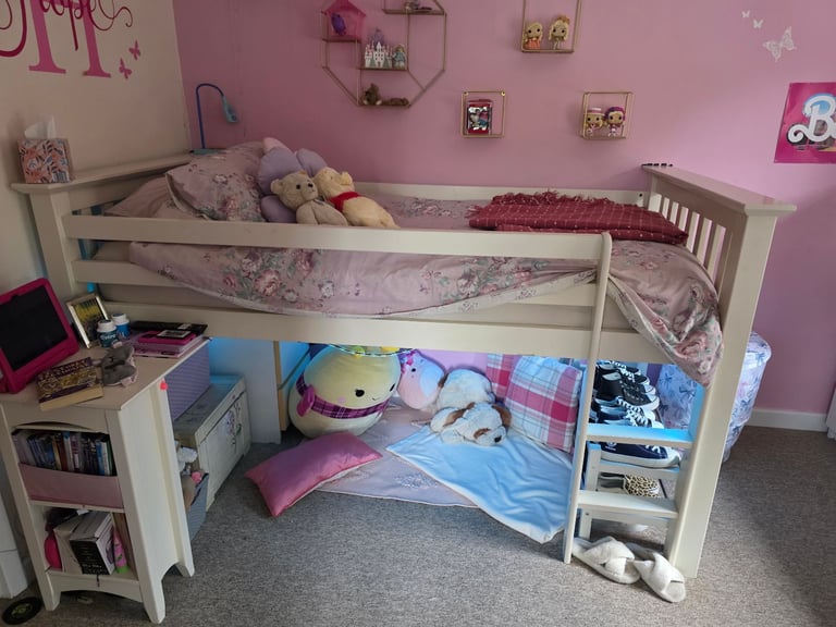 image for Beautiful Cabin Bed with Desk and Chest of Drawers incl Matress