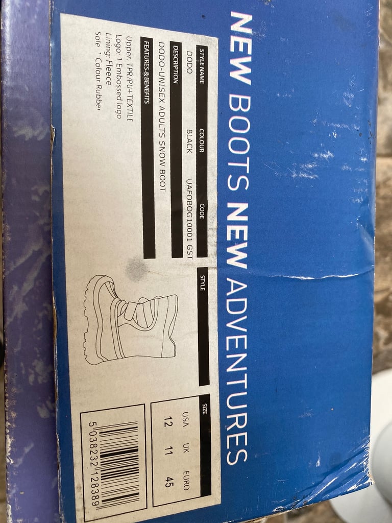 Trespass snow boots size 11 bnib 