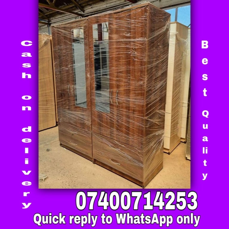 Brand New Two-Door Wardrobes Available – Modern design,