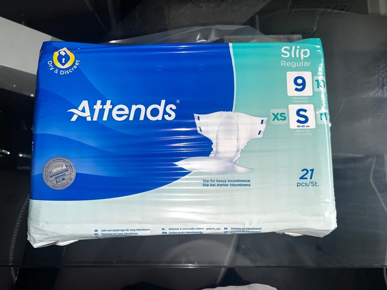 image for Attends Slip Incontinence 84 Pieces Size S 50–85cm 4 Packs Dry & Discreet Wholesale Available