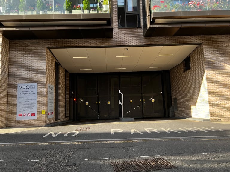 Underground parking space at Carrara Tower. 250 City Road, EC1V 2AG