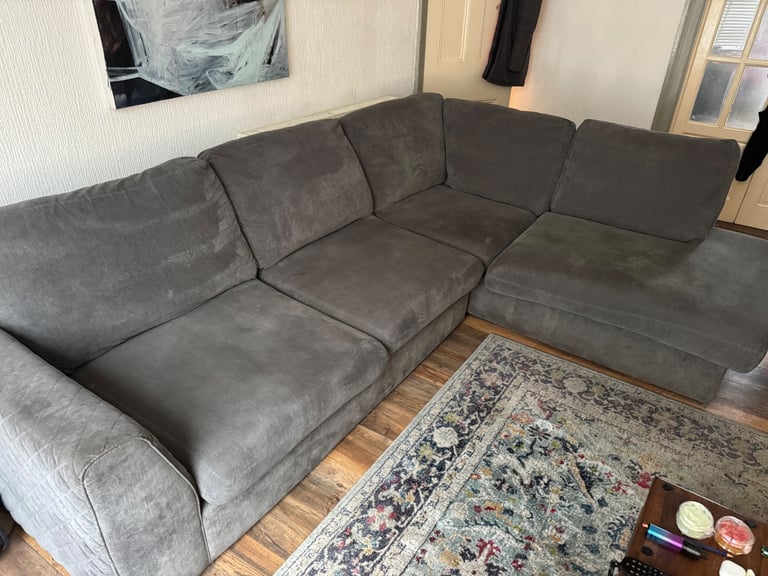 Corner sofa grey 2 years old from DFS