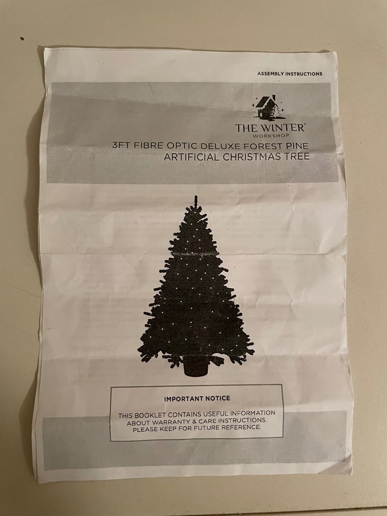 Winter Workshop 3ft Fibre Optic Frosted Christmas Tree