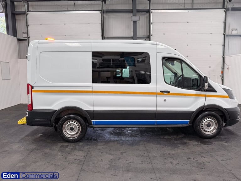 2021 21 FORD TRANSIT 2.0 350 ECOBLUE L2 H2 CREW WELFARE VAN MESS VAN 6 SEATER