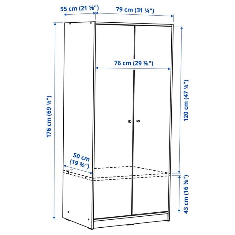 Wardrobe kleppstad ikea 