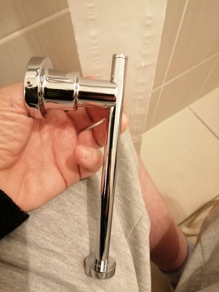 Chrome toilet roll holder 